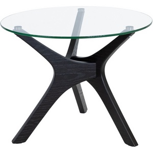 Изображение товара Стол журнальный Рилле 446 черный/стекло прозрачное Mebelik 009471
