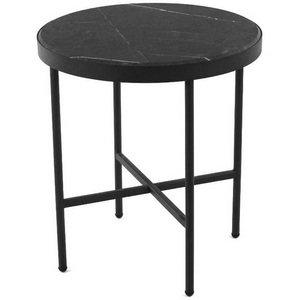 Изображение товара Стол журнальный МеталлАрт М011 МАЛЫЙ черный мрамор/черный Mebelik 009491