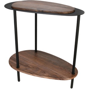 Изображение товара Стол журнальный МеталлАрт М036 коричневый дуб/черный Mebelik 009499