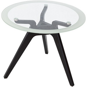 Изображение товара Стол журнальный Рилле 449 черный/стекло прозрачное Mebelik 009586