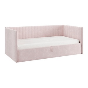 Изображение товара Кровать с подъемным механизмом Твикс (Софа) 90х200 см Mebelson (ДСП,Велюр/Розовый) арт.170618,2172