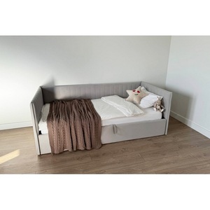 Изображение товара Кровать с подъемным механизмом Твикс (Софа) 90х200 см Mebelson (ДСП,Велюр/Серый) арт.170618,2173