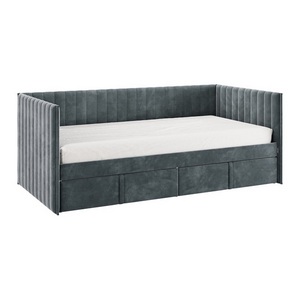 Изображение товара Кровать с ящиками Твикс (Софа) 90х200 см Mebelson (ДСП,Велюр/Графит) арт.171562,2171