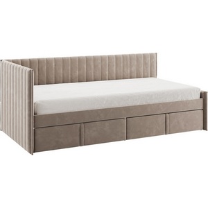 Изображение товара Кровать с ящиками Твикс (Тахта) 90х200 см Mebelson (ДСП,Велюр/Латте) арт.171564,2763