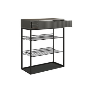 Изображение товара Обувница Вельвет Mebelson (ЛДСП,Металл/Графит,Черный) арт.173128,3324