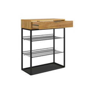 Изображение товара Обувница Вельвет Mebelson (ЛДСП,Металл/Дуб золотой,Черный) арт.173128,3325