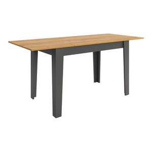 Изображение товара Стол телескоп с цельной вставкой обеденный раздвижной Цезарь Mebelson (Дуб золотой, Графит) 174398, 2564 (прямоугольная столешница, 4 ножки)