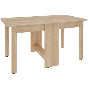 Изображение товара Стол-книжка раскладной ПВХ, цвет дуб сонома Mebelson (арт.KM-0002.1544) (прямоугольная столешница, 4 ножки)