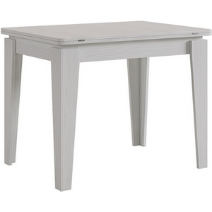 Изображение товара Стол подъемно-раскладной трансформер (раскрытая книга) обеденный раскладной Фантазия, цвет белый рамух Mebelson (арт.KM-0216.1747) (прямоугольная столешница, 4 ножки)