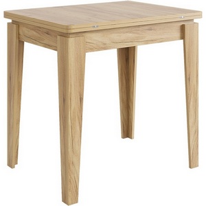 Изображение товара Стол подъемно-раскладной трансформер (раскрытая книга) обеденный раскладной Фантазия Mebelson (ЛДСП/Дуб золотой) KM-0216.2553 (квадратная столешница, 4 ножки)