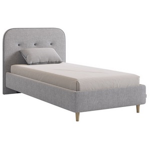 Изображение товара Кровать с основанием Лео 90х200 см Mebelson (ЛДСП,Ткань,Велюр/Серый,Графит) арт.KM0.9-19.2350