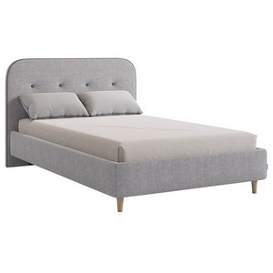 Изображение товара Кровать с основанием Лео 120х200 см Mebelson (ЛДСП,Ткань,Велюр/Серый,Графит) арт.KM1.2-19.2350