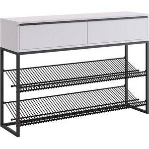 Изображение товара Обувница Крафт 2, цвет черный муар/белый Mebelson (арт.LMN-02.2342)