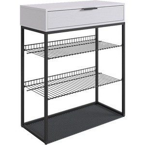 Изображение товара Обувница Краш, цвет черный муар/белое дерево Mebelson (арт.LMN-13.2554)