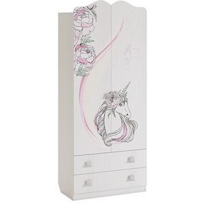 Изображение товара Фэнтези Шкаф комбинированный (с ящ. 2-створчатый), цвет белый рамух Mebelson (арт.MDF-01.1747)