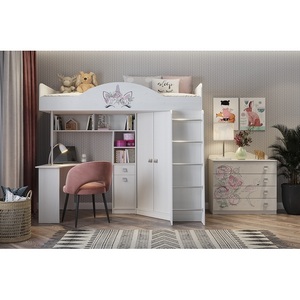 Изображение товара Набор мебели Фэнтези (Детский комплекс) Mebelson (ЛДСП/Белый) арт.MDF-08.1747