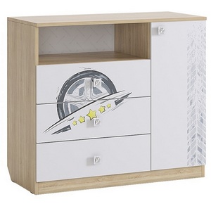 Изображение товара Форсаж Комод, цвет дуб сонома/белый Mebelson (арт.MKF-06.1623)