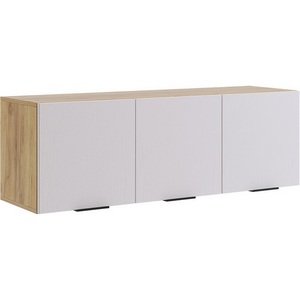 Изображение товара Бери Антресоль трехдверная, цвет дуб крафт золотой/белое дерево Mebelson (арт.MPR-026.2563)