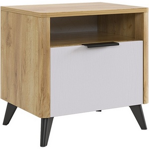 Изображение товара Адам Тумба прикроватная, цвет дуб крафт золотой/белое дерево Mebelson (арт.MSA-01.2563)