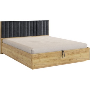 Изображение товара Адам Кровать с подъемным механизмом 160х200 см, цвет дуб крафт золотой/грей алькантара (велюр) Mebelson (арт.MSA-06.2759)