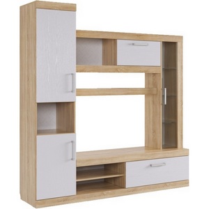 Изображение товара Макси Мини-стенка, цвет дуб сонома/белое дерево Mebelson (арт.MSM-001.2724)