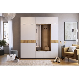 Изображение товара Прихожая "Бери К1" (2000х350х2226), цвет дуб крафт золотой/белое дерево Mebelson (арт.ПК01Бери.2563)