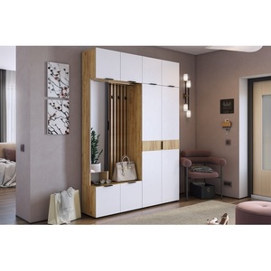 Изображение товара Прихожая "Бери К4" (1600х350х2226), цвет дуб крафт золотой/белое дерево Mebelson (арт.ПК04Бери.2563)