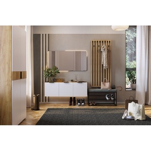 Изображение товара Прихожая "Бери К6" (2000х350х1900), цвет дуб крафт золотой/белое дерево Mebelson (арт.ПК06Бери.2563)