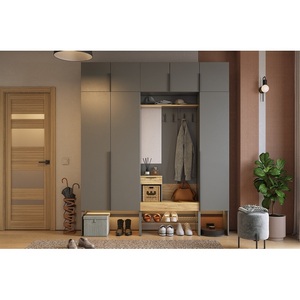 Изображение товара Прихожая "Баско К7" Mebelson (ЛДСП/Графит,Дуб крафт золотой) арт.ПК07Баско.3319