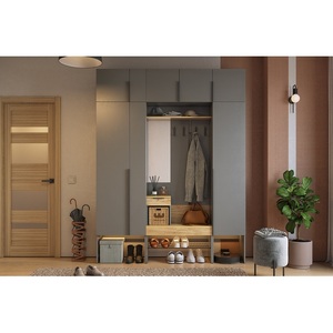 Изображение товара Прихожая "Баско К9" Mebelson (ЛДСП/Графит,Дуб крафт золотой) арт.ПК09Баско.3319