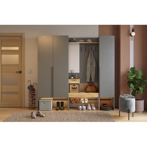 Изображение товара Прихожая "Баско К11" Mebelson (ЛДСП/Графит,Дуб крафт золотой) арт.ПК11Баско.3319