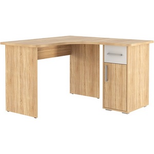 Изображение товара Стол компьютерный с ящиком 1200 угловой, цвет дуб сонома/белый Mebelson Лайт-1 (арт.SKL1.2N01.1623) (прямоугольная столешница)