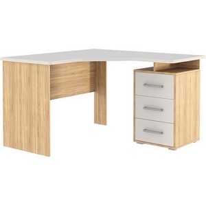 Изображение товара Стол компьютерный с ящиком 1200 угловой, цвет дуб сонома/белый Mebelson Лайт-2 (арт.SKL2.2N02.1623) (прямоугольная столешница)
