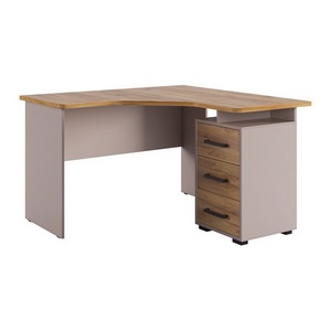 Изображение товара Стол компьютерный с ящиком 1200 угловой Mebelson Лайт-2 (ЛДСП/Дуб крафт золотой, Бежевый) SKL2.2N02.3369 (прямоугольная столешница)