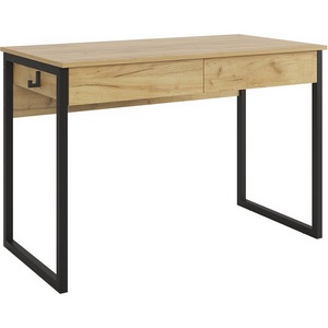 Изображение товара Стол Юниор Mebelson (ЛДСП, Металл/Дуб золотой, Черный) SMU-01.2744 (прямоугольная столешница, I I-образная опора)