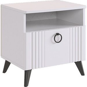 Изображение товара Ева Тумба прикроватная Mebelson (ЛДСП,МДФ,ПВХ,Пластик/Светлое дерево,Белый) арт.TE-01.3101