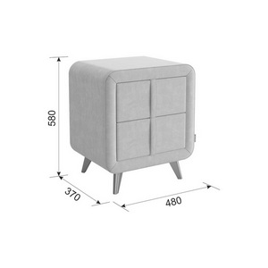 Изображение товара Тумба прикроватная Софи 2 Mebelson (Ткань/Розовый) арт.TM-001.2.2172