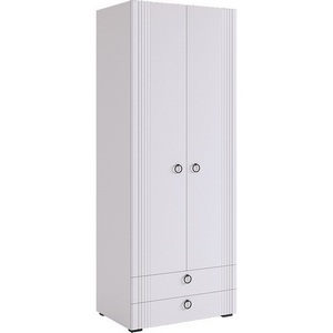 Изображение товара Ева Шкаф двухдверный 103.01 Mebelson (ЛДСП,МДФ,ПВХ,Пластик/Светлое дерево,Белый) арт.UL.103-M.104.01.3101