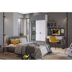 Изображение товара Зефир Шкаф однодверный 107.03 Mebelson (ЛДСП,ПВХ,МДФ,Металл/Светлое дерево,Черный,Серый) арт.UL.107-M.103.03.3269