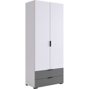 Изображение товара Зефир Шкаф двухдверный 108.01 Mebelson (ЛДСП,МДФ,ПВХ,Пластик/Светлое дерево,Серый) арт.UL.108-M.103.01.3263