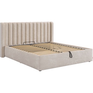 Изображение товара Кровать с подъемным механизмом Ева 160х200 см Mebelson (ДСП,ЛДСП,Велюр/Кремовый) арт.ZP.KM1.6-23.2081