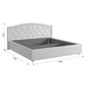 Изображение товара Кровать с подъемным механизмом Верона 2 180х200 см Mebelson (ДСП,Ткань/Оникс) арт.ZP.KM1.8-02.2762