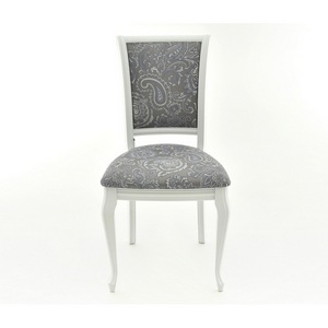 Изображение товара Стул для гостиной Кабриоль, белый с патиной серебро, 100380 Аврора