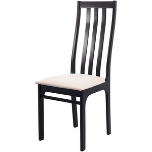 Изображение товара Стул для гостиной деревянный цвет черный Франц, Венге/Аполло бежевый, 101120 ЧМФ