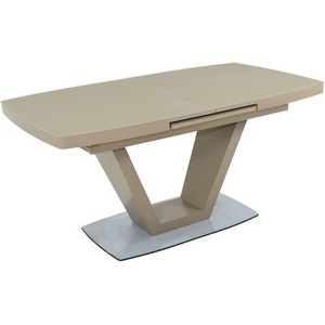 Изображение товара Стол микролифт с цельной вставкой на 8 персон Фоджа, Стекло, 140см, Капучино, 101269 Аврора (прямоугольная столешница)