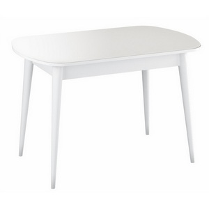 Изображение товара Стол с вставкой с закругленными углами Хоста, Белый, 101446 Ивару (прямоугольная столешница, 4 ножки)
