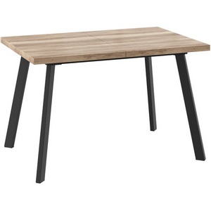Изображение товара Стол с вставкой Борг Дуб каньон/черный, 101510 МАМАДОМА (прямоугольная столешница, 4 ножки)