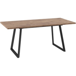 Изображение товара Кухонный стол с вставкой МАМАДОМА Лофт (Металл, ЛДСП/Черный) 101512 (прямоугольная столешница, I I-образная опора)