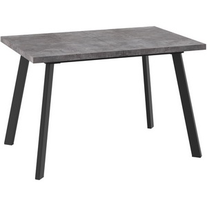 Изображение товара Стол вставка-бабочка МАМАДОМА Борг Дуб 120, дымчатая керамика/черный (прямоугольная столешница, 4 ножки)