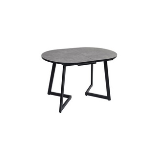 Изображение товара Стол вставка-бабочка с закругленными углами Саен 21 Черный/Бетон, 101547 Мир стульев (овальная столешница, 3 ножки)